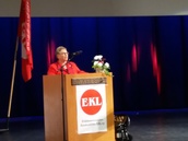 EKL:ällän terveiset toi puheenjohtaja Arja Ojala