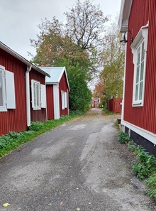 Gammelstadin tyypillisiä puutaloja