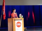 Raahen kaupungin tervehdyksen toi kansanedustaja 
Hanna-Leena Mattila